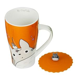 Totoro Coffee/Tea Mug with Silicone Lid